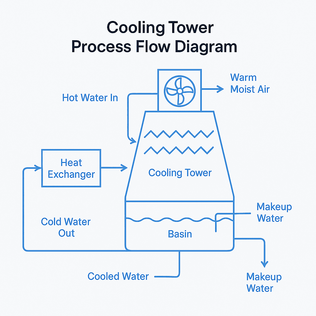 Cooling tower process flow diagram
